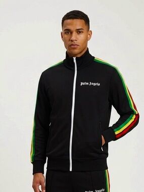 🔥 RARE GRAIL: Palm Angels "Exodus" Track Jacket – Rasta Edition 🔥